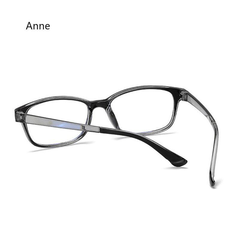 Square Nearsighted Glasses Sun Gray Prescription Eyeglasses 0 To -6.0  Blue Light Glasses Fashion Plastic Black Gray Frame