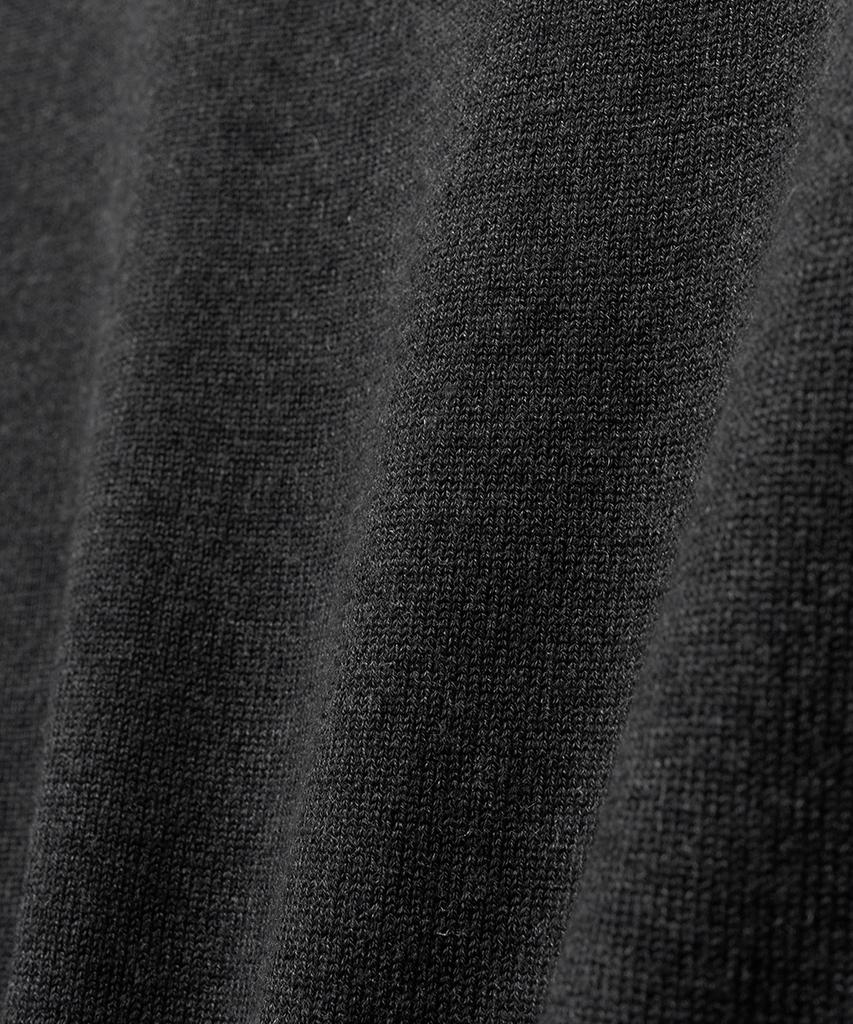 NOIRER Silky V-Neck Knit (Dark Gray)