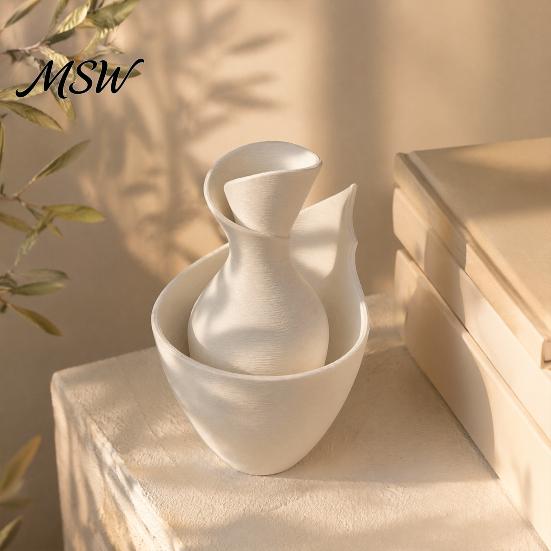 Sophisticated Housewarming Gift Idea Minimalist Decorative Vase, Modern Flower Vase for Living Room Dining Table Exquisite Bedroom Shelf Decoration