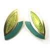 [N3843] - Дизайнерские серьги Vahiné золотисто-зеленого цвета