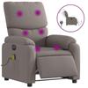 VidaXL Fauteuil de massage inclinable électrique Taupe Tissu 3204820