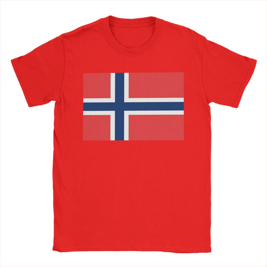 Norway flag Cotton TShirt For Unisex Beach Vintage TShirts ONeck Harajuku Tee Shirt Plus Size Custom DIY Tops