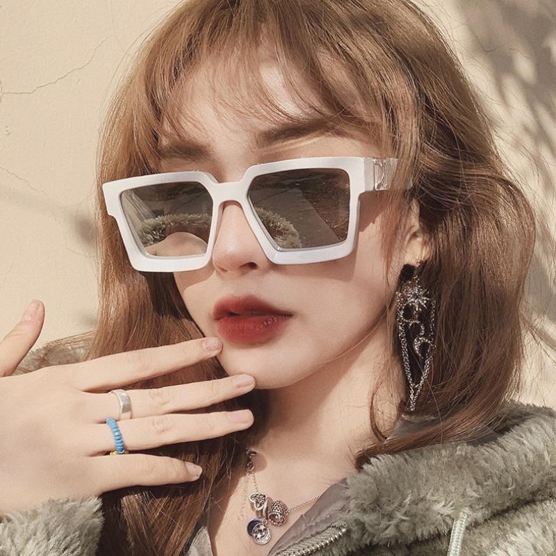 New Fashion Woman Brand Square Sunglasses Ladies Vintage Oversized Sun Glasses Female Big Frame Eyewear Uv400 Shades Glasses