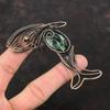 Подвеска из серафинита, медная проволока, обернутая подвеской из драгоценных камней, ювелирные изделия в виде рыб, подвеска ручной работы для женщин, кулон в подарок для нее, ювелирные изделия из серафинита и меди