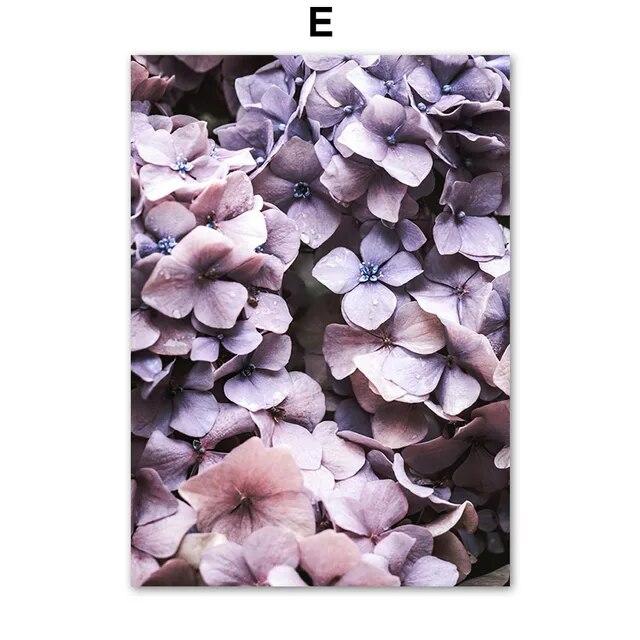 Одуванчик Рид фиолетовый цветок морская трава закат плакат на скандинавскую тему фотографии настенная живопись печать на холсте украшение для гостиной