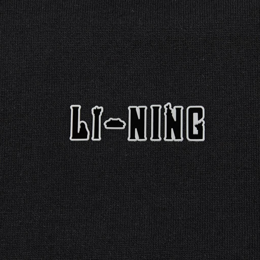 Li-Ning Свободная футболка с круглым вырезом и графическим принтом с буквами для пары, унисекс, топ AHSW407-4