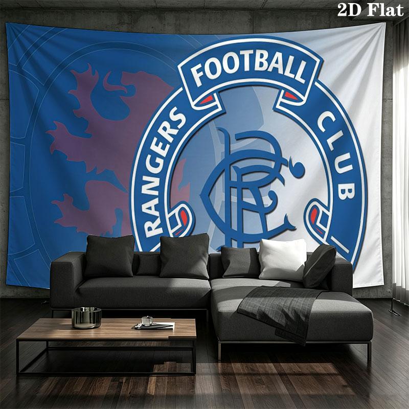 Rangers FC Wall tapestry, aesthetic printed fabric blanket, suitable for bedroom, living room, and home decor.