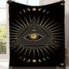 1 шт. Плед с принтом глаз, Мягкий теплый плед, Плед для сна на диван, софу, в офис, для кровати, кемпинга, путешествий