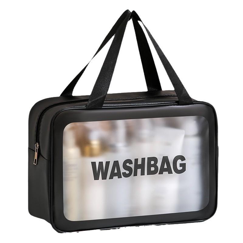 Большая водонепроницаемая косметичка с прозрачным дизайном и множеством отделений