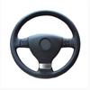 Чехол на рулевое колесо автомобиля по индивидуальному заказу для VW Golf 5 Mk5 Passat B6 Jetta 5 Mk5 Tiguan с кожаной оплеткой для рулевого управления