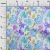 Ткань Cotton Flex Aqua Blue, цветочная акварельная швейная ткань, по ярдам, напечатанная своими руками, швейные принадлежности для одежды, 40 дюймов
