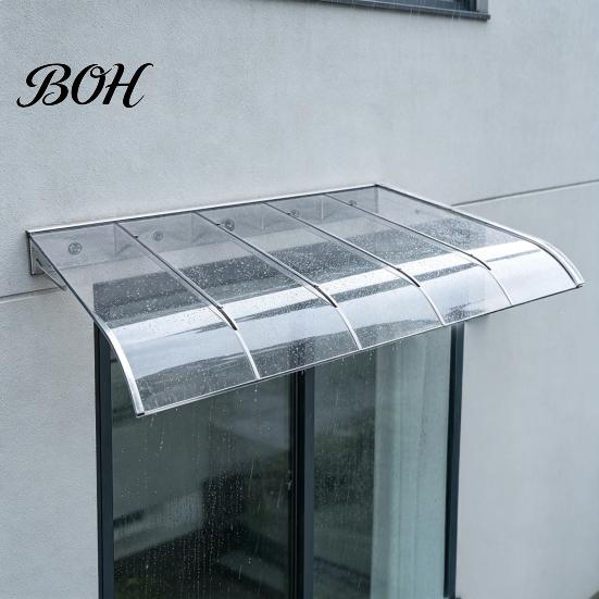 Easy Install Window Canopy Exterior Awning, Invisible Rain Shelter Cover, Outside Front Door Canopy, Waterproof Shield Clear PET Awnings for Sun Snow