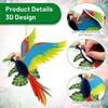 6 Pcs Tropical Birds Honeycombs, Parrot Honeycomb Decorations, Parrot Paper Cutouts Hanging Decorations for Summer, Jungle, Rainforest Party Supplies