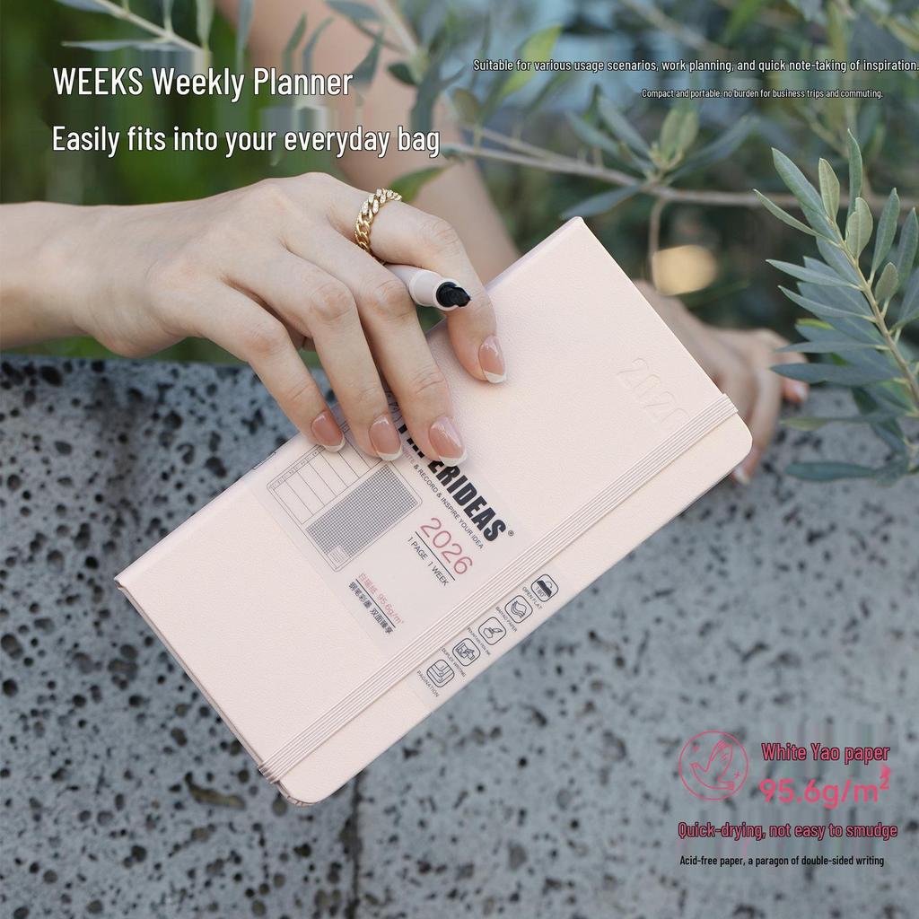 Paperideas 2026 Weekly Pocket Planner: Hardcover, Special Paper, Simple Agenda
