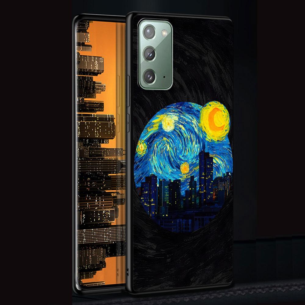 Чехол для телефона Samsung Galaxy Note 20 Ultra 8 10 Lite 9 с рисунком «Звездная ночь» Ван Гога, черный, мягкий, TPU
