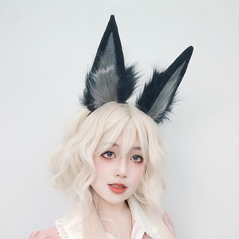 Animal Ears Headdress Soft Plush Hair Accessory Headwear For Cosplay Costume Party And Anime Theme Event