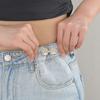 Регулируемый джинсовый пояс с пуговицами в форме булавки в форме милой кошачьей лапы, затягиватель талии, мгновенная джинсовая пуговица для джинсовых брюк, шитье не требуется