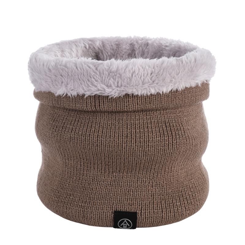 Autumn and Winter New Solid Color Pullover Warm Neck Cover Couple Knitted Wool Scarf Winter Scarf