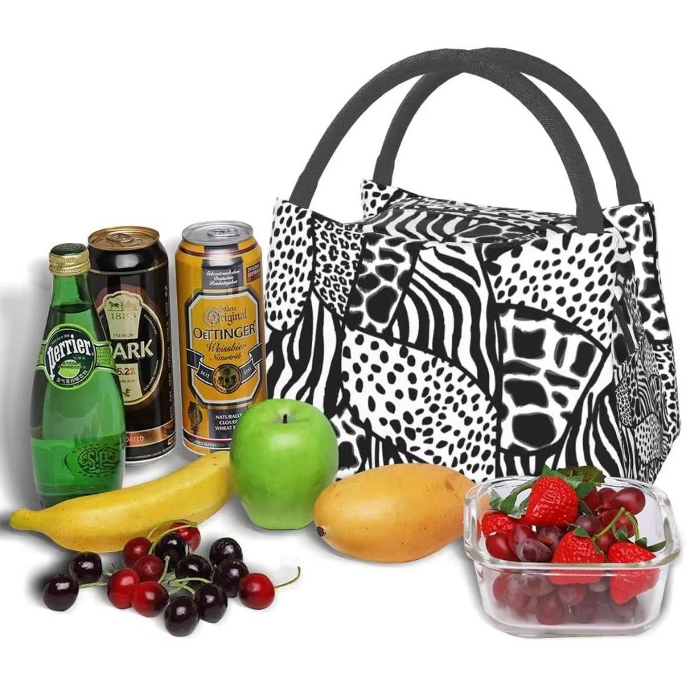 Сумка для ланча с рисунком зебры, термосумка для мужчин и женщин, многоразовый изолированный контейнер для ланча для работы, путешествий и путешествий