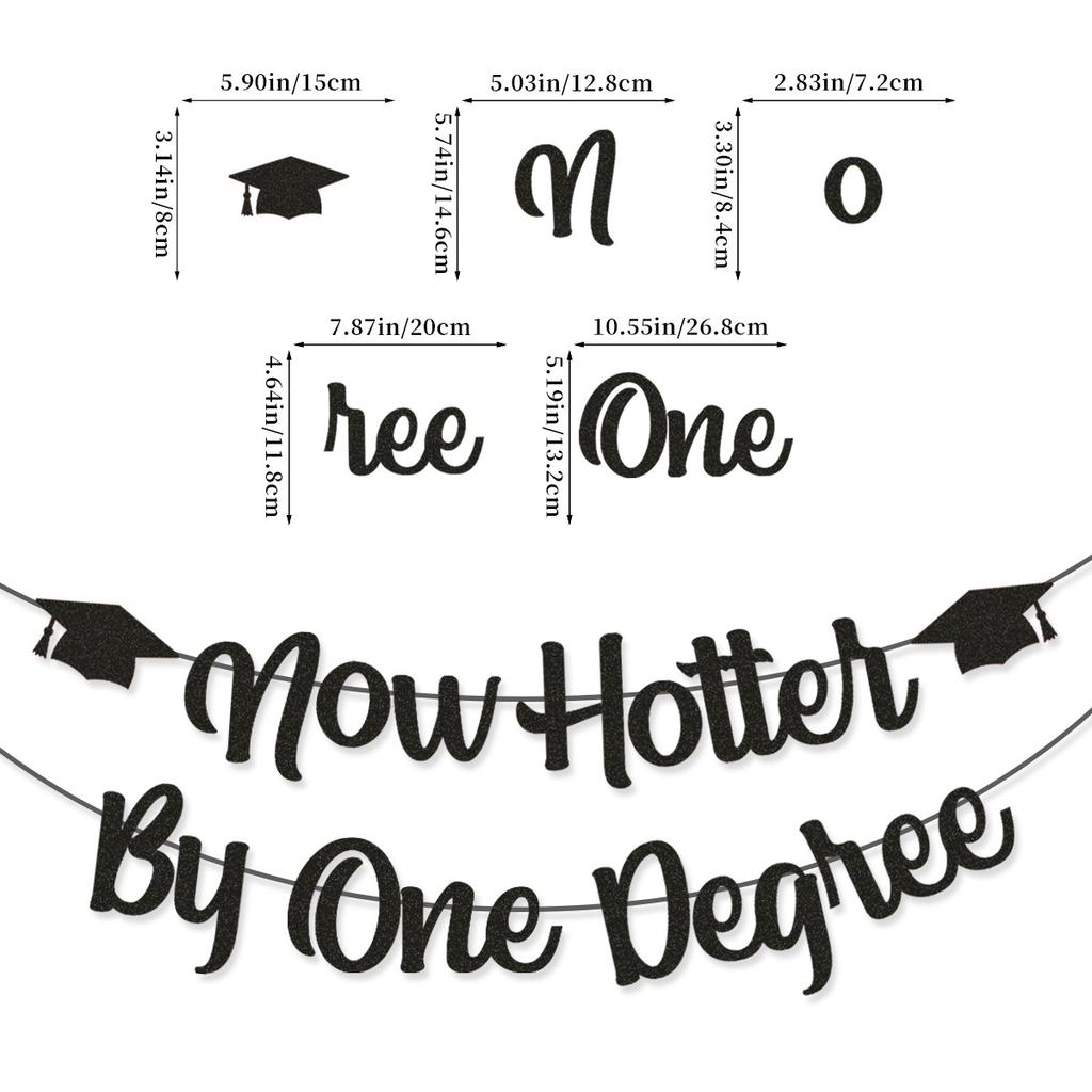 26 Graduation Season Theme Party Decoration Banner Black Letter Glitter Graduation Flag Disc Latte Flower Set