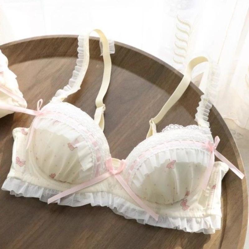Милые спортивные бюстгальтеры для девочек, кружевные бюстгальтеры пуш-ап, беспроводное нижнее белье, модные внутренние топы