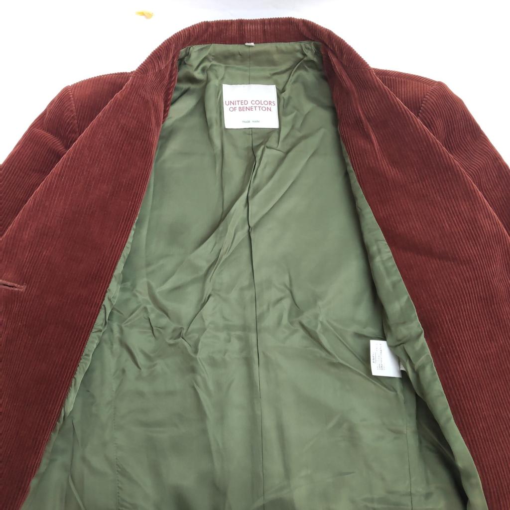 UNITED COLORS OF BENETTON Вельветовый приталенный пиджак [46/Женский XL/Коричневый](ИСПОЛЬЗОВАЛ)