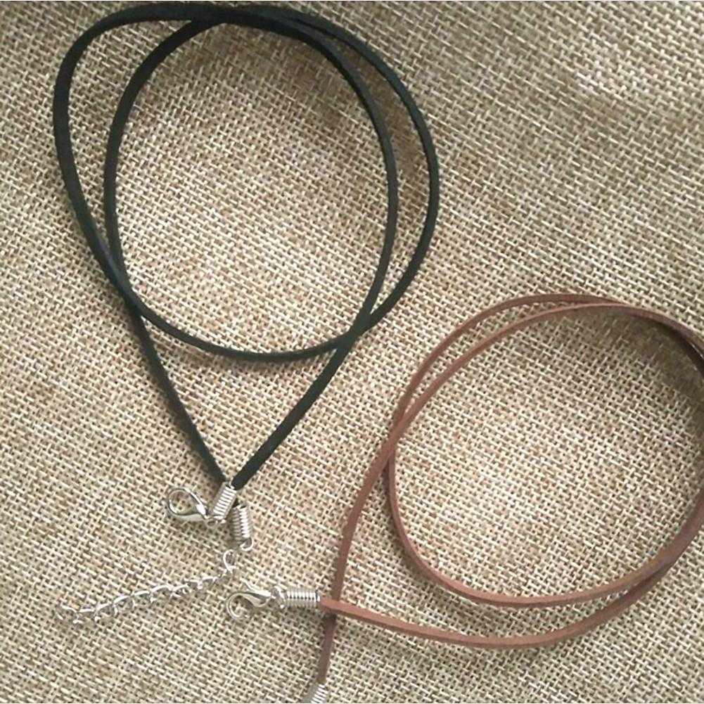 10X Черный Кофе Замшевые Кожаные Шнурки для Ожерелья Изготовление DIY 50см Ювелирные изделия T8P2