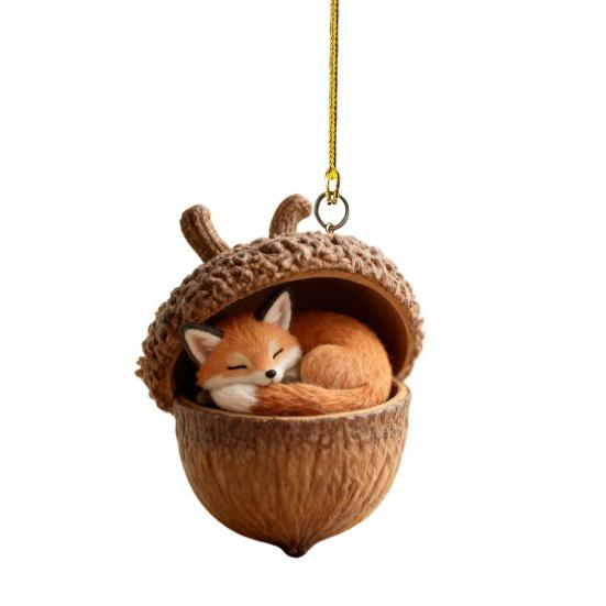 1/8 шт. Рождественское украшение Акриловое украшение в виде лесного животного и желудя Праздничное украшение для подвешивания Рождественский подарок