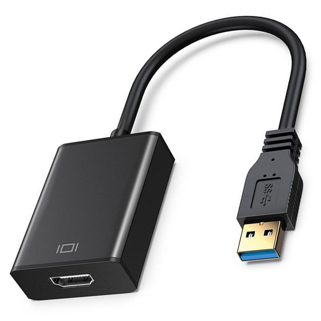 Адаптер USB3.0 к HD мультимедийному интерфейсу 5 Гбит/с Разрешение 1920x1080 HD Компьютерный адаптер для ПК Мониторов Черный