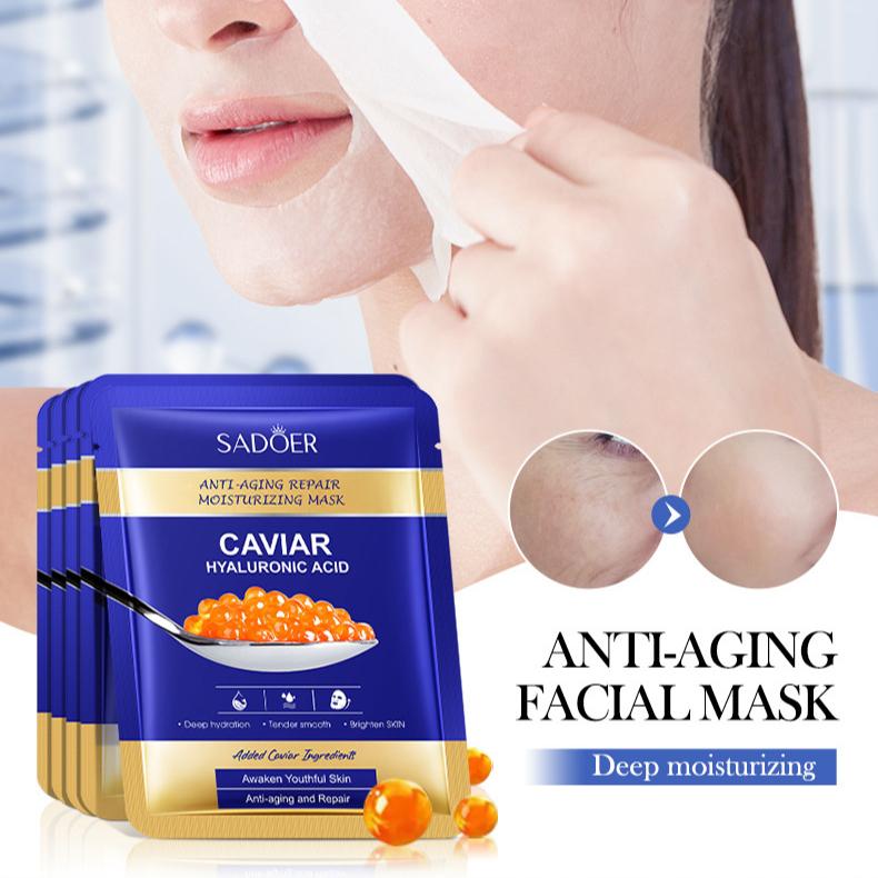 Маска для восстановления морщин с икрой 25 г Увлажняющая маска с гиалуроновой кислотой SADOER