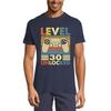 Men's Gaming T-Shirt Level 30 Unlocked - Retro Gamer 30th Birthday Tee Shirt