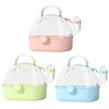Transparent Hamster Cage Breathable Travel Pet Cage Sturdy Pet Carriers Cage  Outdoor