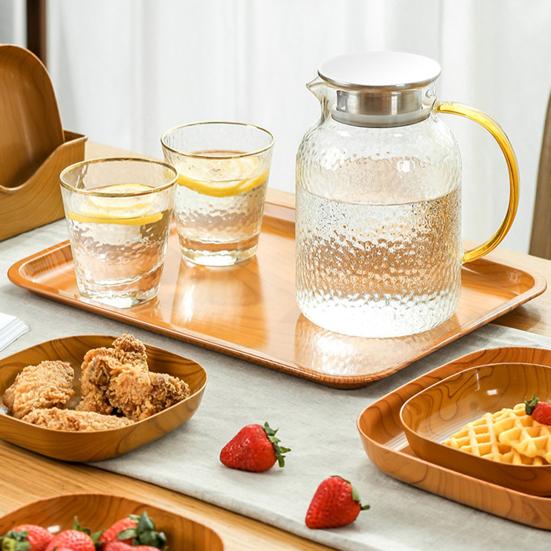 Блюдо для костей, имитация дерева, сервировочные подносы, пластиковая фруктовница в японском стиле