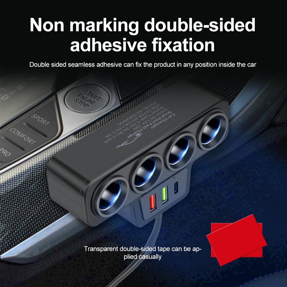 12 В/24 В автомобильный адаптер для розетки, новый 4 в 1, розетка 3,1 А, зарядное устройство USB, автомобильное зарядное устройство USB+QC3.0+PD3.1A, аксессуары