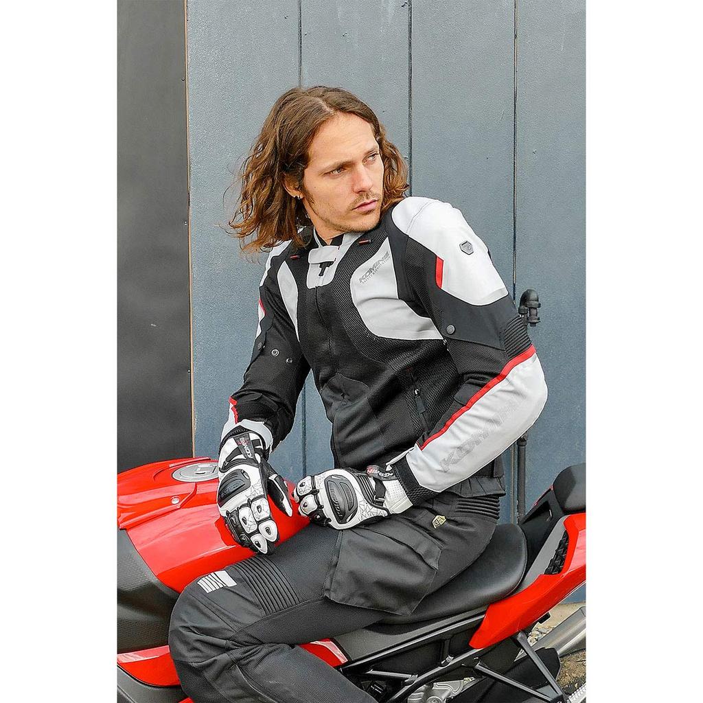 Мотоциклетные перчатки Titanium Спортивные перчатки 2XL 12970 Натуральная кожа Углерод Стрейч-материал Титан для и Осень [Komine] Черный/Красный GK-236 Весна,