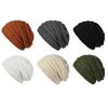 Унисекс зимняя шапка плотная вязка ветрозащитная сохраняющая тепло защита ушей головной убор без полей эластичная мешковатая кепка для школы и лыж