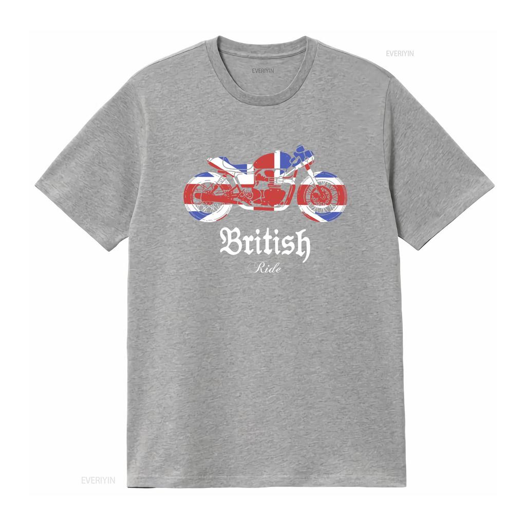 Unisexs British Motorcycle Union Jack Flag T Shirt England Uk S Black S 5xl Vintage Streetwear Soft Top For Everyday Wear