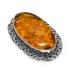 Кольцо из натурального балтийского янтаря, стерлингового серебра 925 пробы, размер 7 F1m72