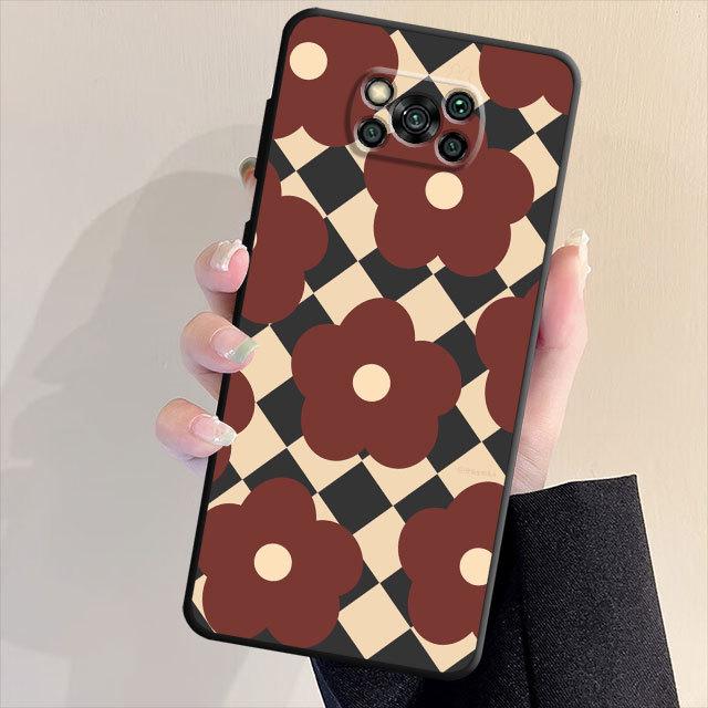 Прекрасный чехол для телефона с цветочным рисунком для Samsung Galaxy S23 S21 S22 S20 Note 20 Ultra 10 Plus 8 9 Note20ultra S21 S22, черная мягкая сумка-чехол