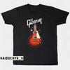 Новая футболка Gibson Les Paul Guitar Унисекс Черная футболка S-5XL