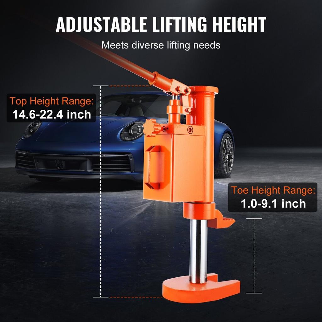 Hydraulic Machine Toe Jack Lift 360° Rotatable 5 T Toe 10 T Top Capacity