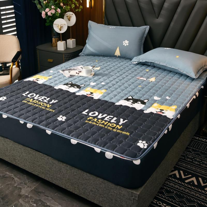 Наматрасник Моющаяся простыня на подкладке Простые покрывала Дышащий стеганый наматрасник (Без наволочки)