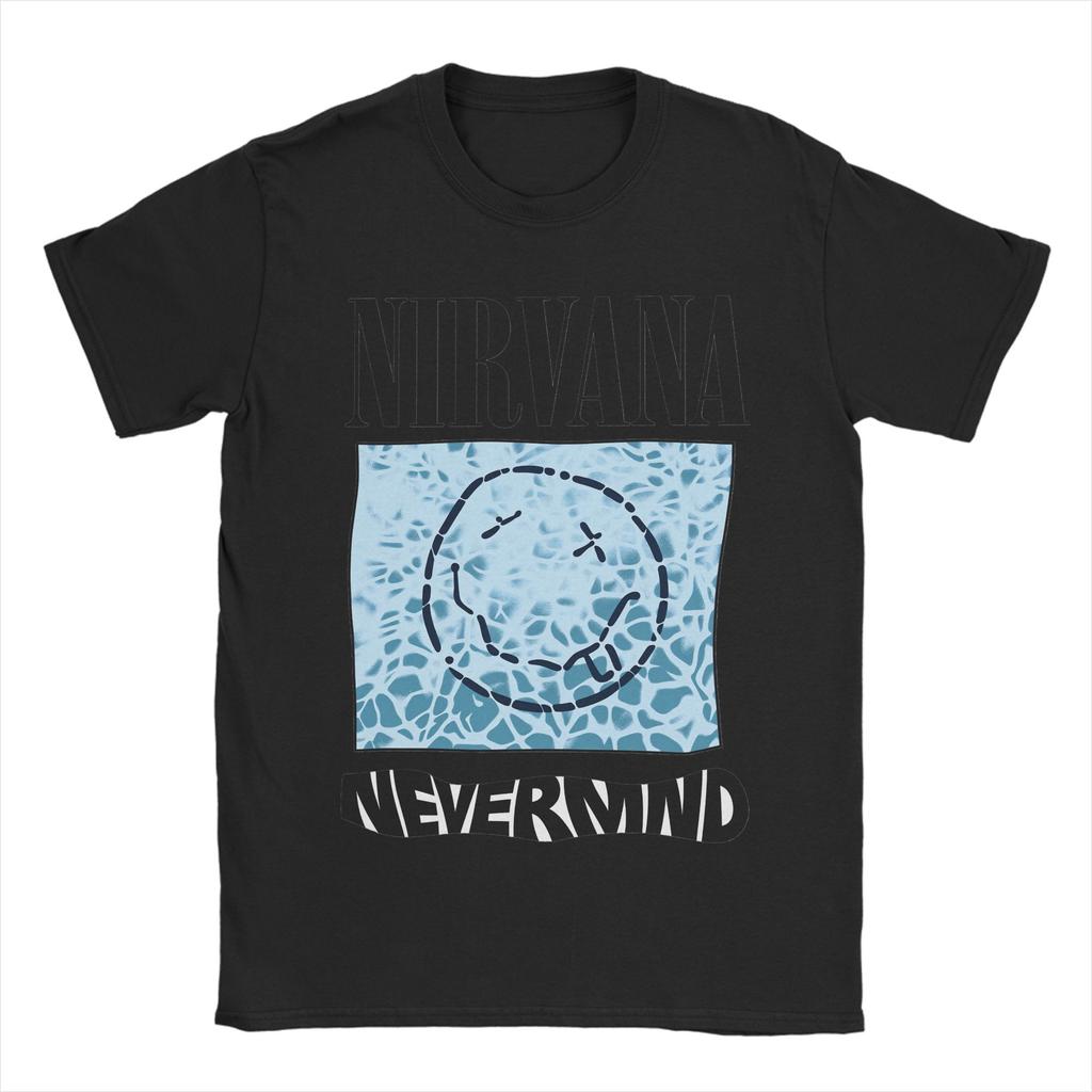 Popular Album Nevermind Pure Cotton T Shirt For Unisex Summer Awesome TShirts O Neck Hip Hop Tee Shirt Oversized Print Tops