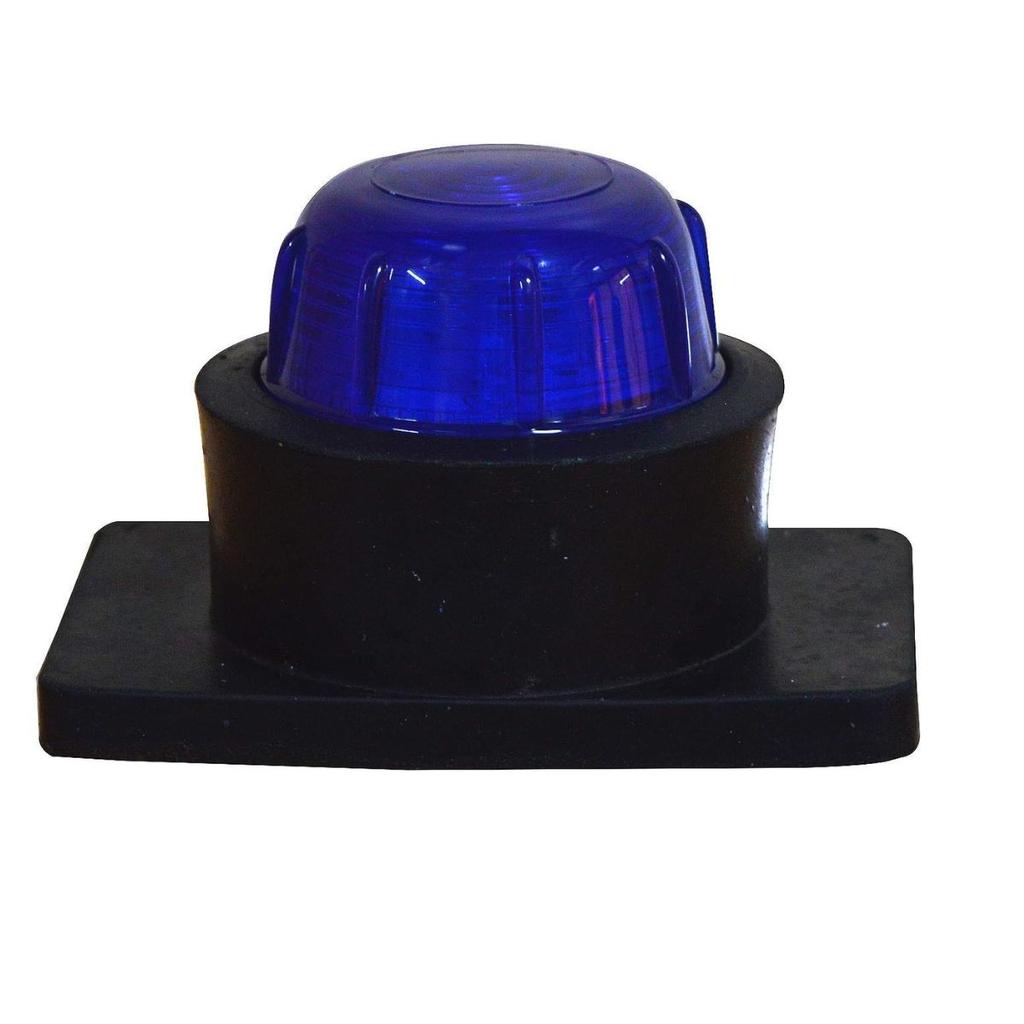 Pair of Position Marker Lamps with Bulbs – Stalk Side Marker Light – Blue 24V– Compatible with Truck, Trailer & Buses