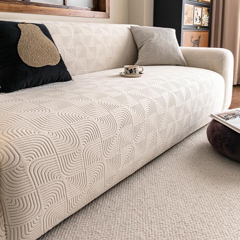 Polar Fleece Sofa Cover All Inclusive  Universal Nordic Simple One Piece Anti Cat Scratch