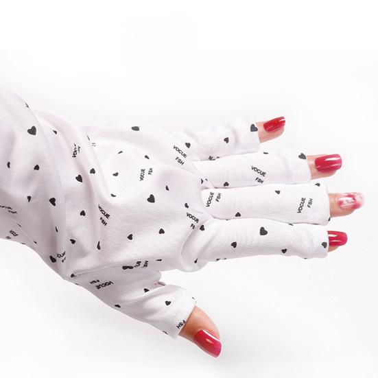 1 пара перчаток с лампой для ногтей, супермягкие, устойчивые к ультрафиолетовому излучению, эластичные, дышащие, без ворса, защита от солнца, полиэфирное волокно