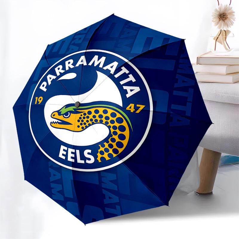 Parramatta Eels Automatic Opening and Closing, 8 rib Structure Portable Umbrella, Suitable for Men and Women in All Seasons Perfect Gift fo