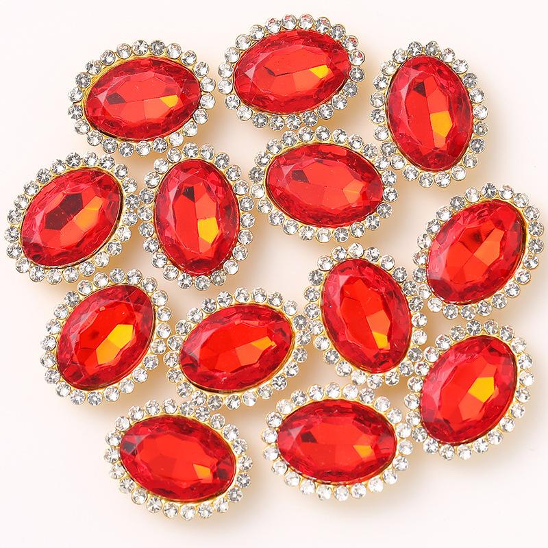 Double-layer Flower Plate Claw Drill Hand-sewn Drill Egg-shaped Sunflower Drill DIY Bow Hair Accessories Clothing Accessories Jewelry Accessories