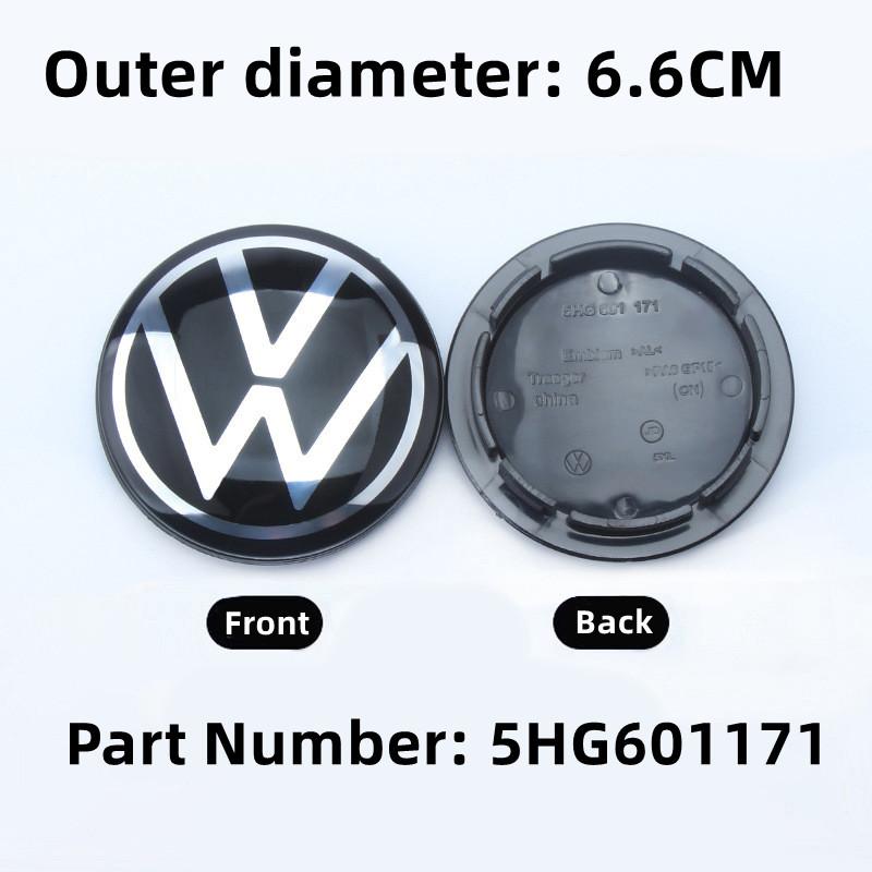 For VW 56/60/65/70/76mm 4PCS Car Wheel Hub Cap Badge TFBC-Y207 for VW Jetta MK5 Golf Passat Santana Beetle CC Wheel Center Caps