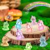 12-36pcs Mini Resin Unicorn Luminous Miniature Figurines for Home Garden Decoration Glow In the Dark Fairy Ornaments Kids Gift